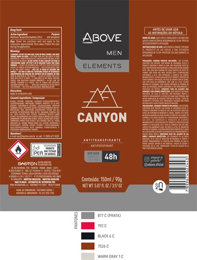 Antiperspirante Above Elements Canyon.jpg Package Label - Antiperspirante Above Elements Canyon